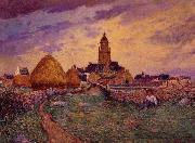 unknow artist Path in Front of the Church of Croisic oil painting reproduction